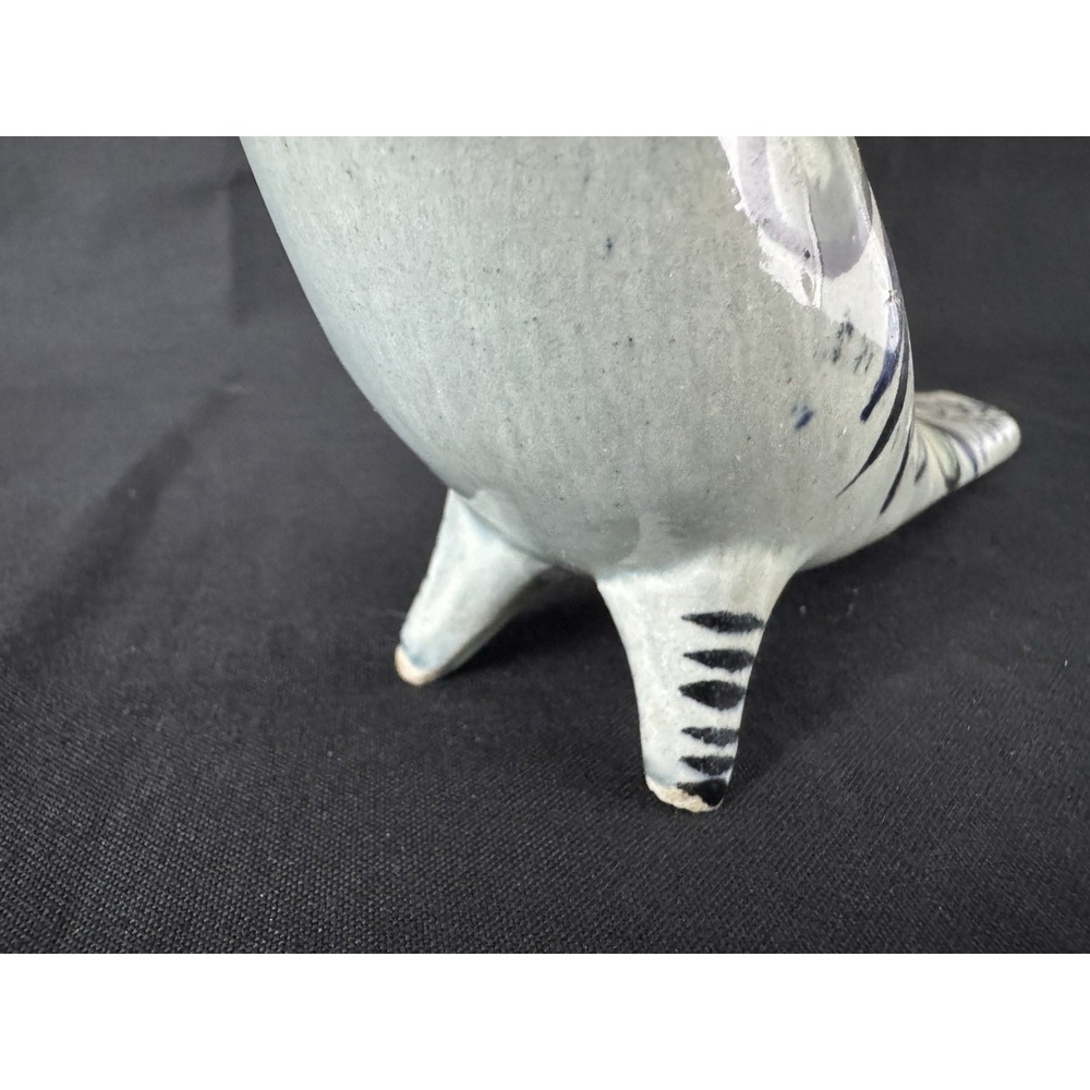 Vintage Tonala Mexico Pottery Hand Painted Bird 9" Long 6.5" Tall Read Note - Picture 7 of 16